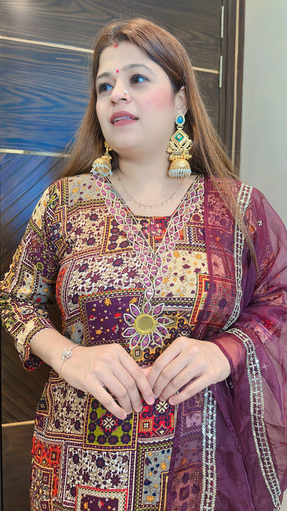 Navratri Special Cotton Muslin Suit