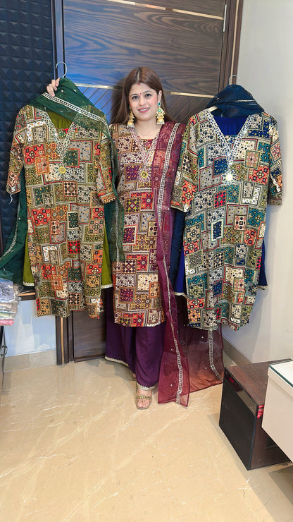 Navratri Special Cotton Muslin Suit