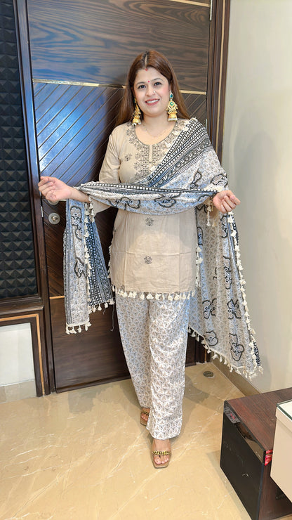 Pure cotton farshi suit set