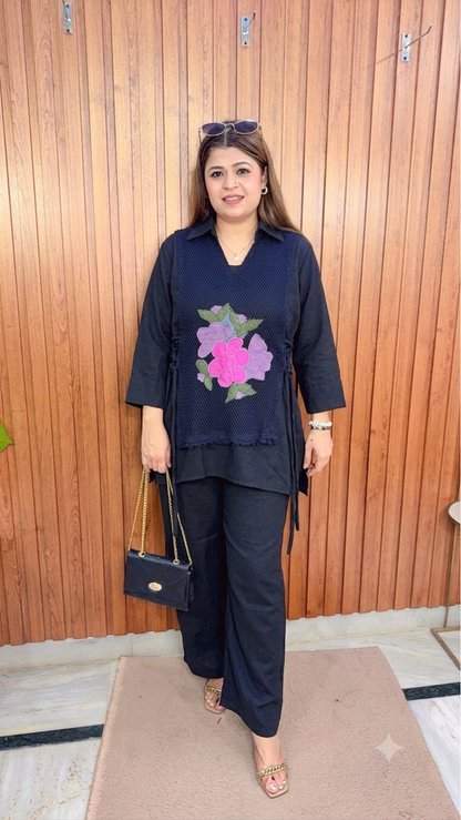 Crosia Applique Work Coord Set