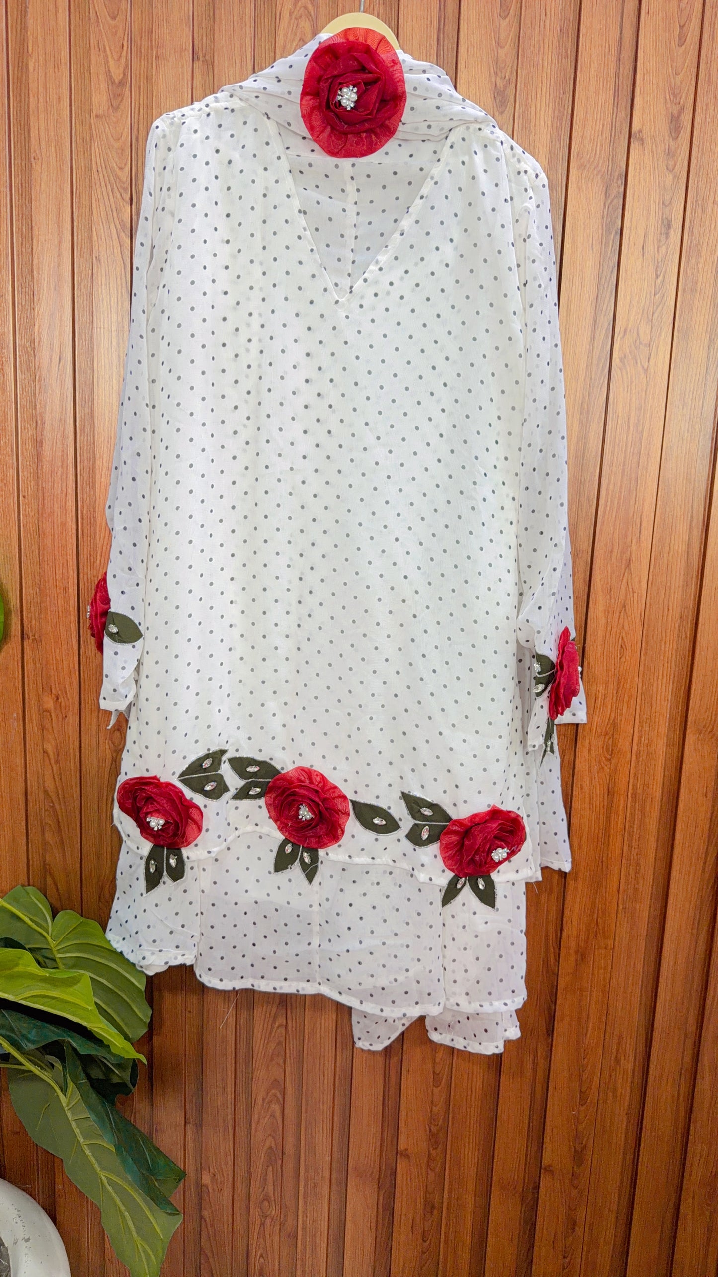 Polka Flower Three Piece Set