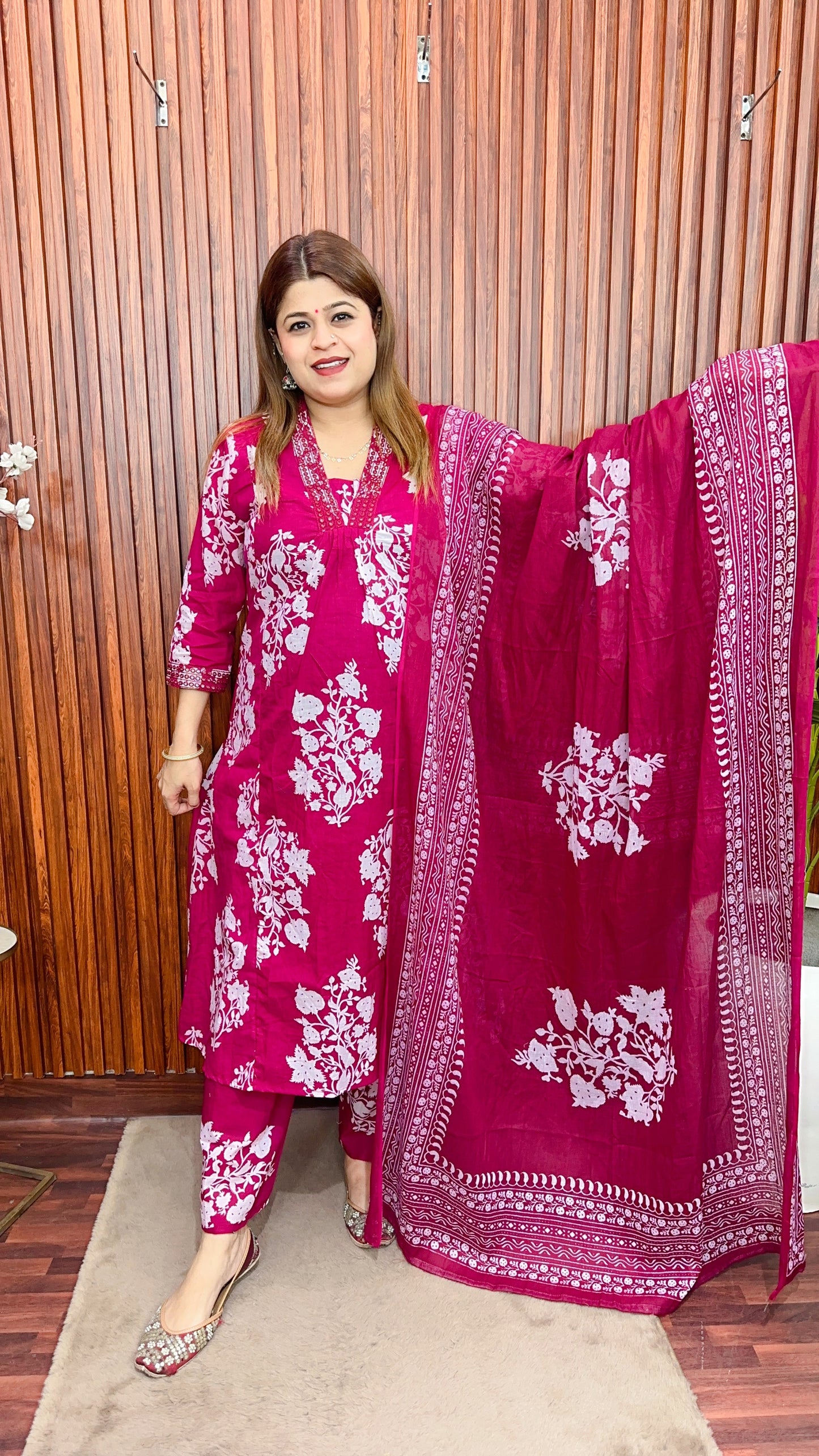 Block print pure cotton suit set