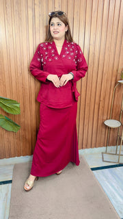 Imashi Pearl Flower Skirt Set