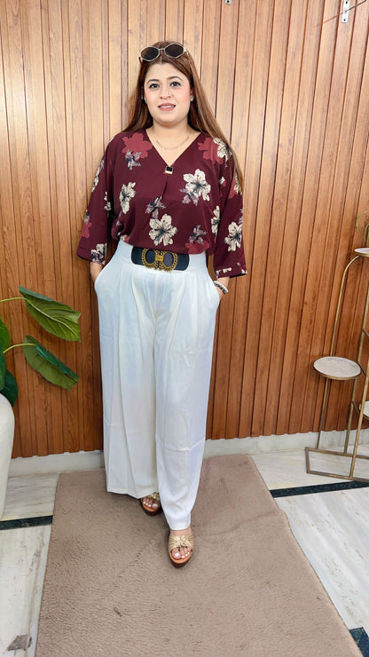 Vaani Crepe Floral Top