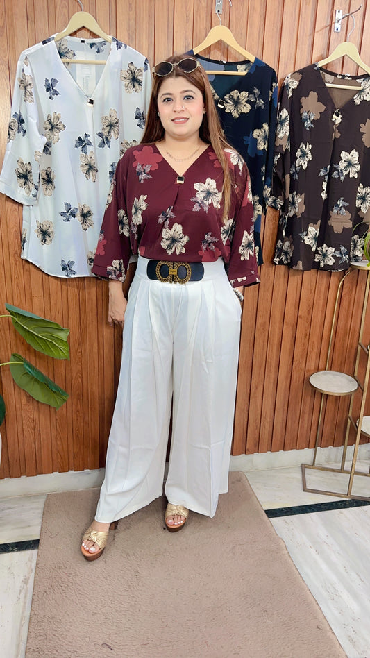 Vaani Crepe Floral Top