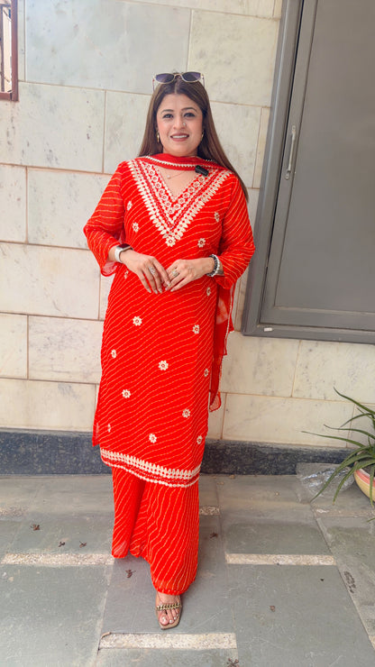 Lehariya Gota Patti Three Piece Suit
