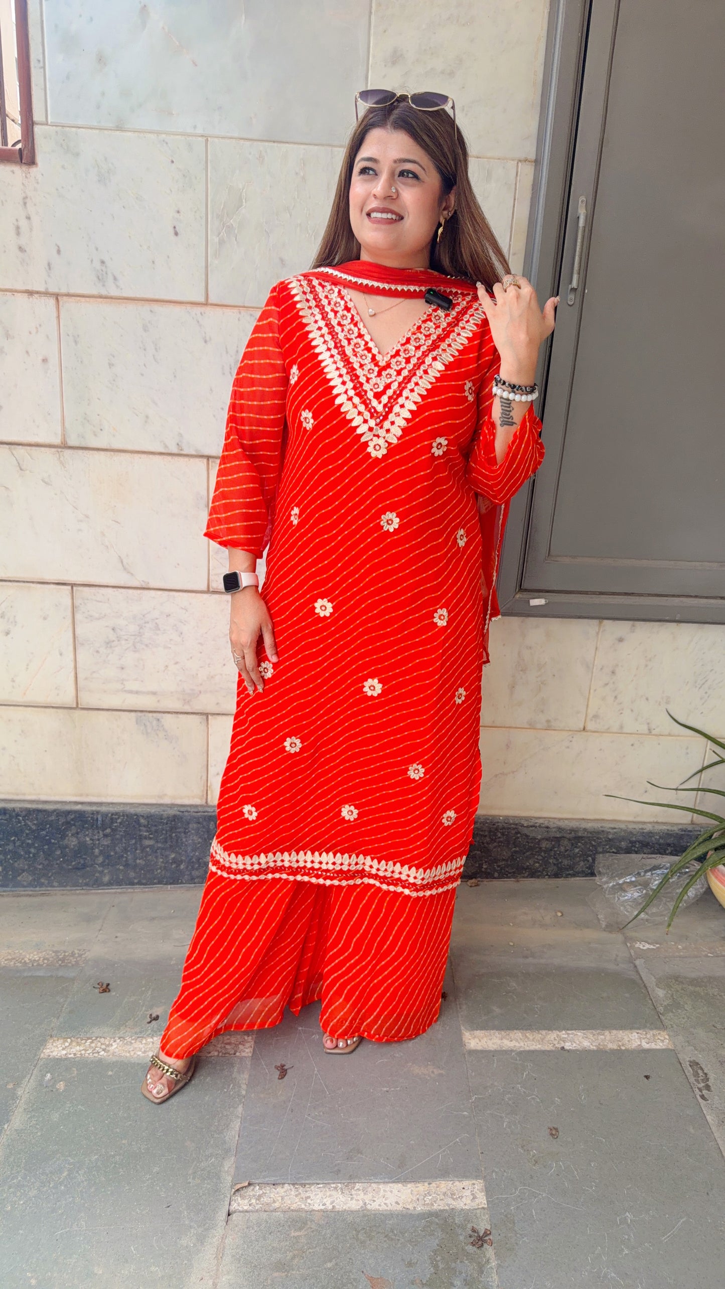 Lehariya Gota Patti Three Piece Suit
