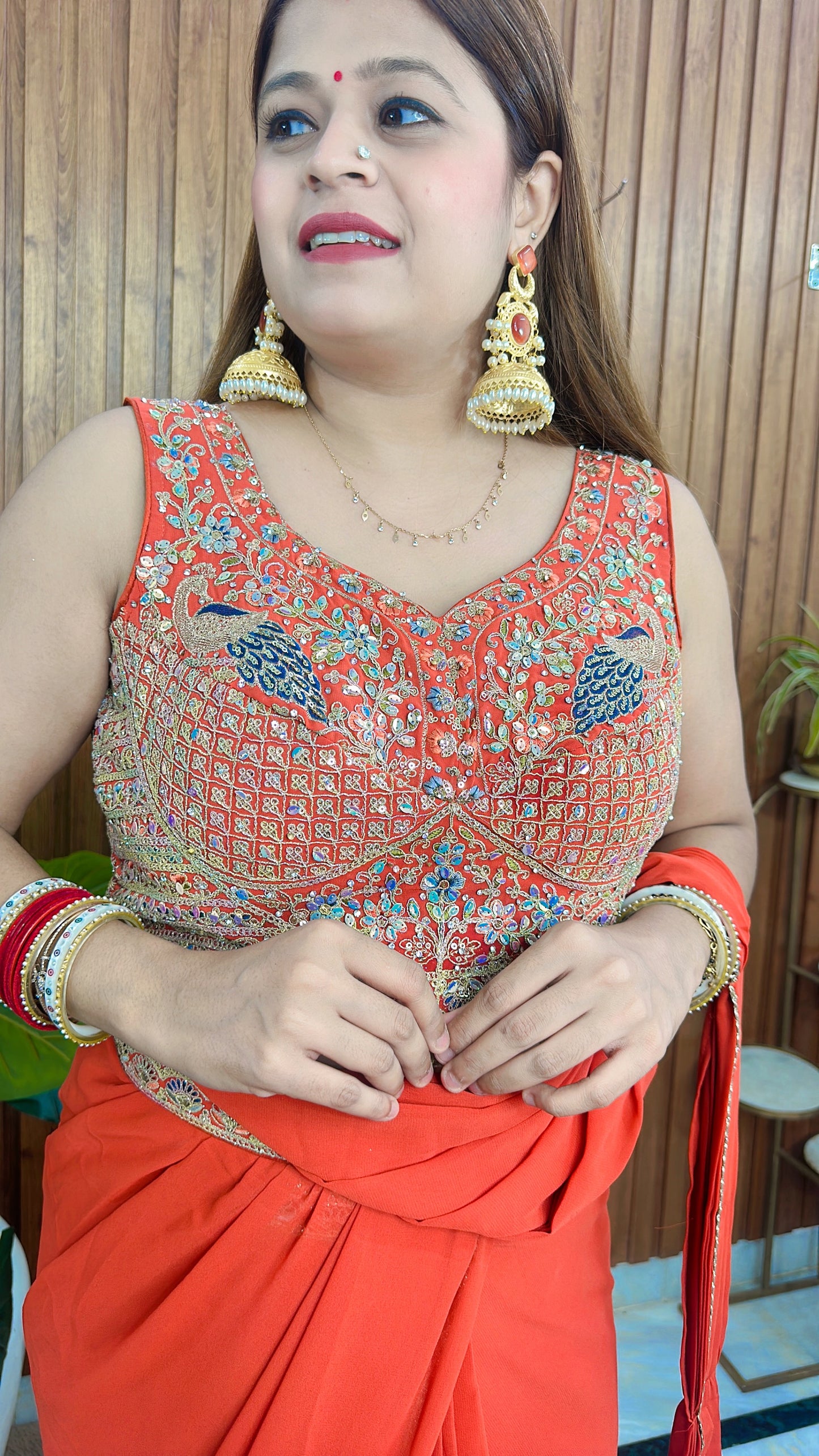 Peacock 🦚 Grace Drape saree