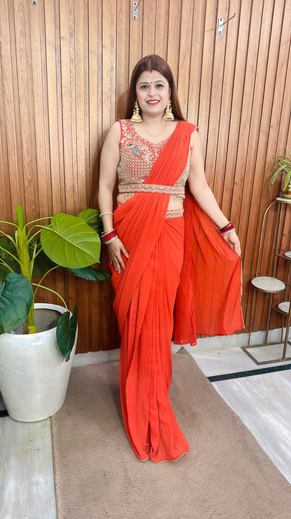 Peacock 🦚 Grace Drape saree