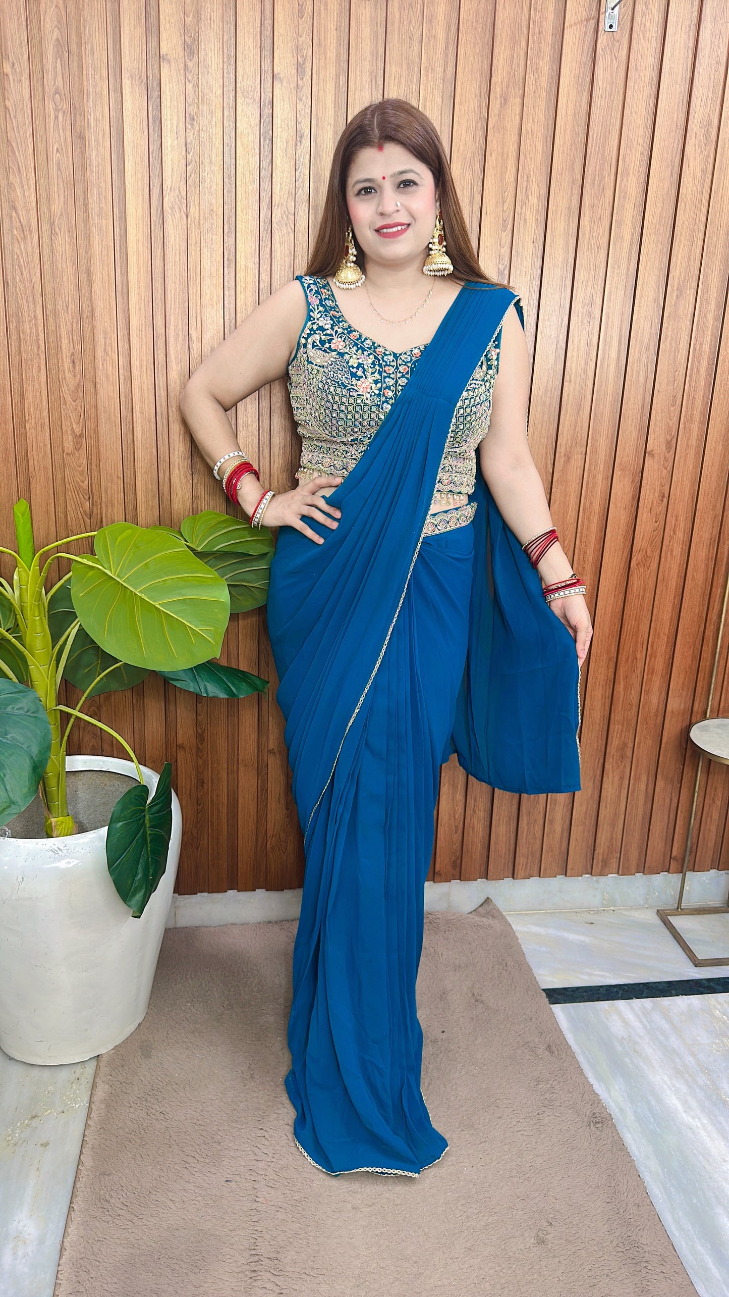 Peacock 🦚 Grace Drape saree