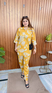 Geometrical Floral Cotton Coord set