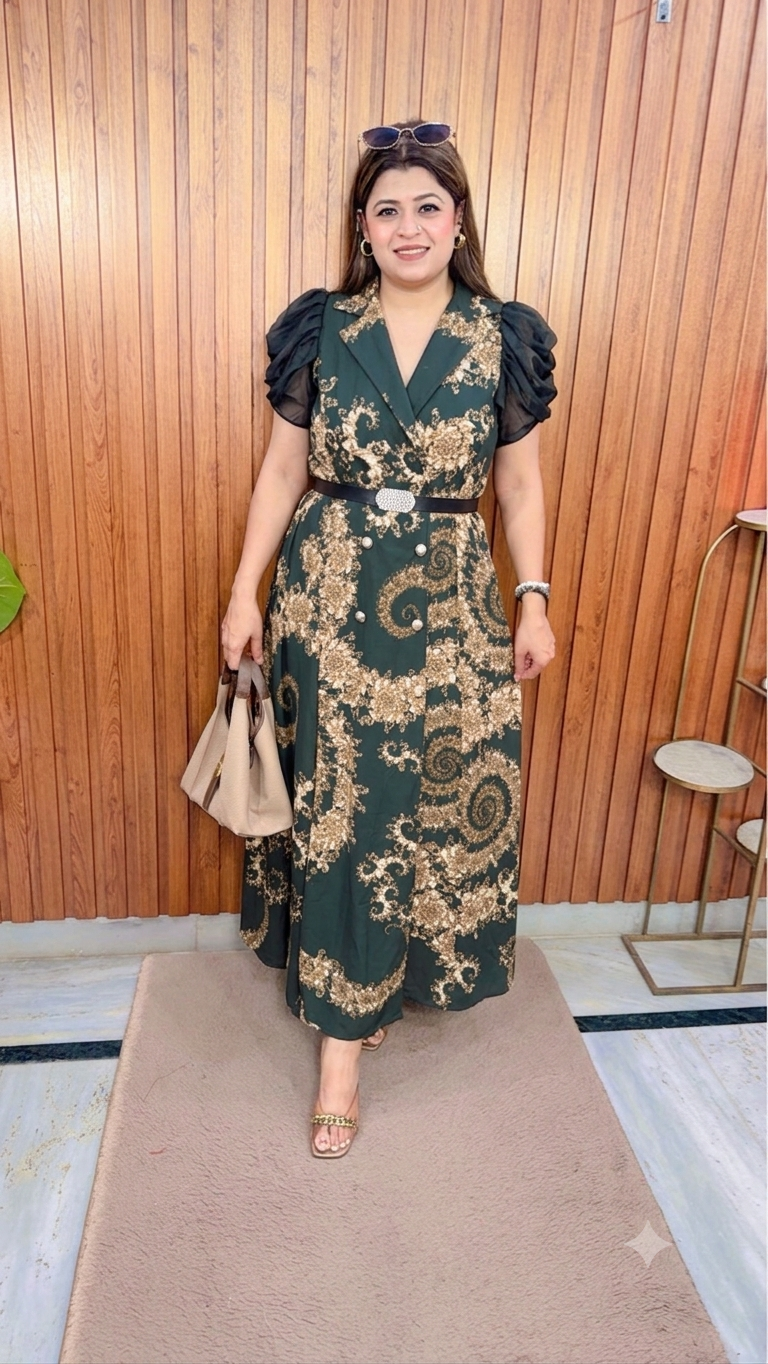 Paisley Digital Print Imported Dress