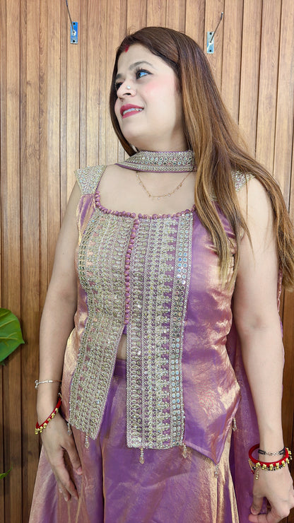 Jimmy Choo Corset blouse sharara set