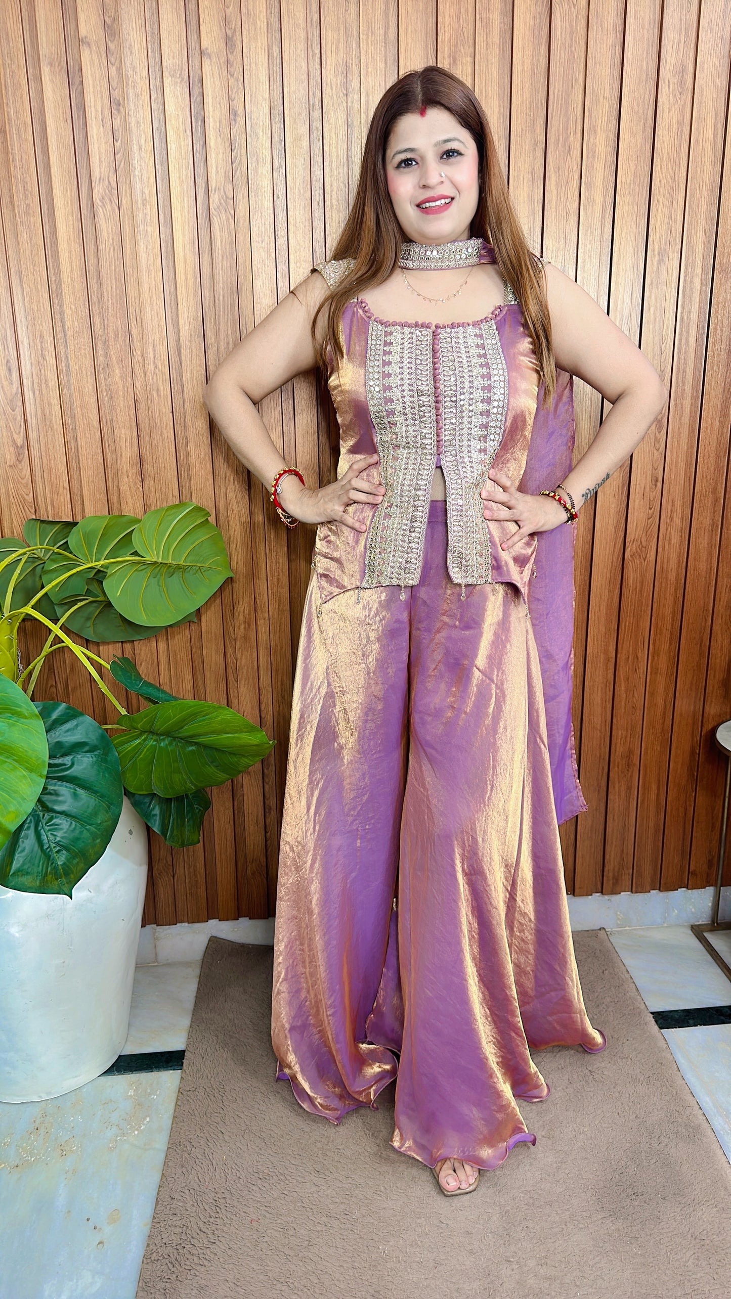 Jimmy Choo Corset blouse sharara set
