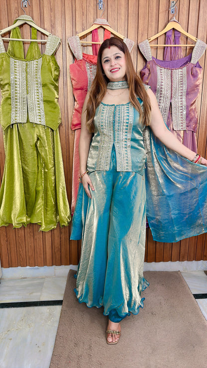 Jimmy Choo Corset blouse sharara set
