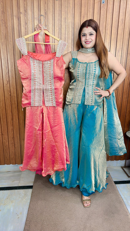 Jimmy Choo Corset blouse sharara set