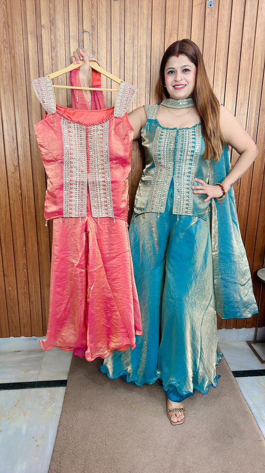 Jimmy Choo Corset blouse sharara set