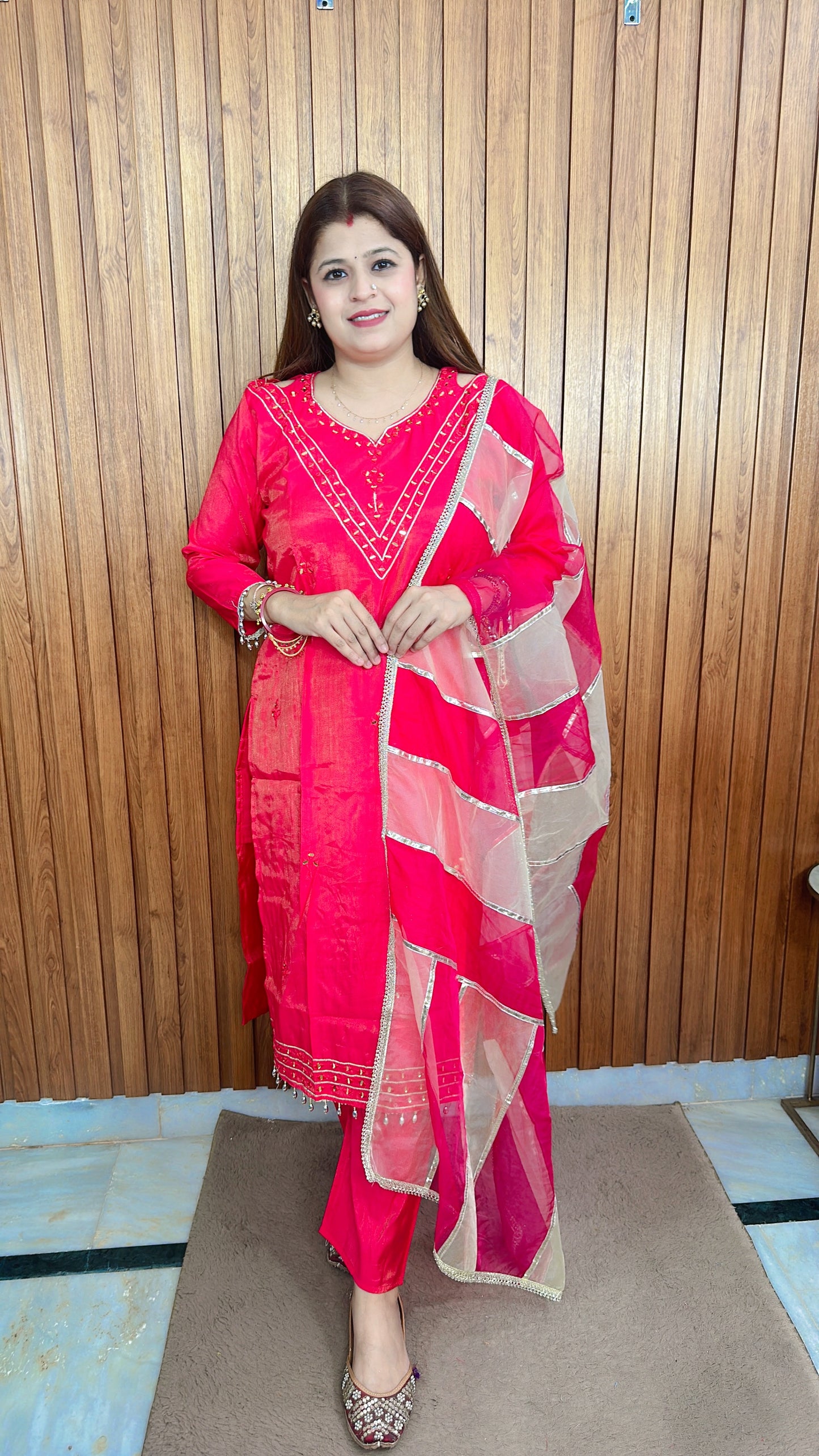 Cotton shimmer Halter neck style suit