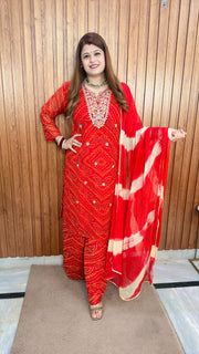 Bandhej-e-Noor  Glow Suit set