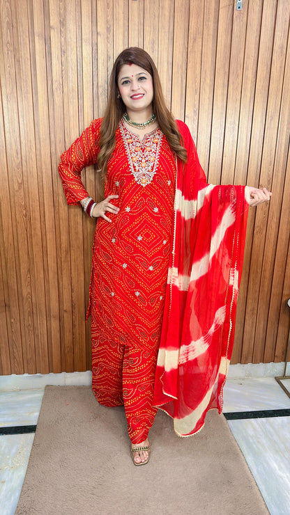 Bandhej-e-Noor  Glow Suit set