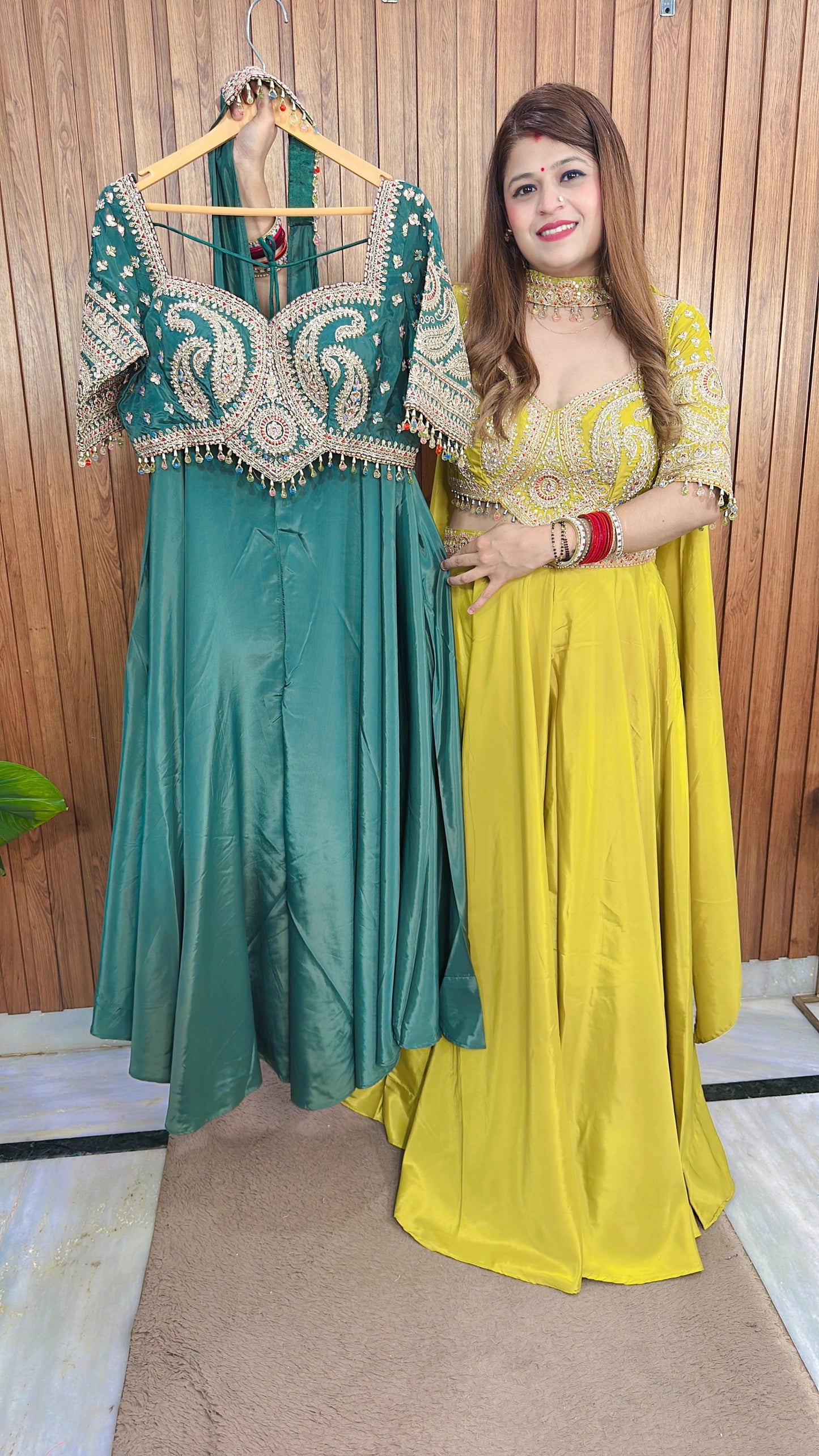 Sunshine Glow Blouse n Divider Sharara Set