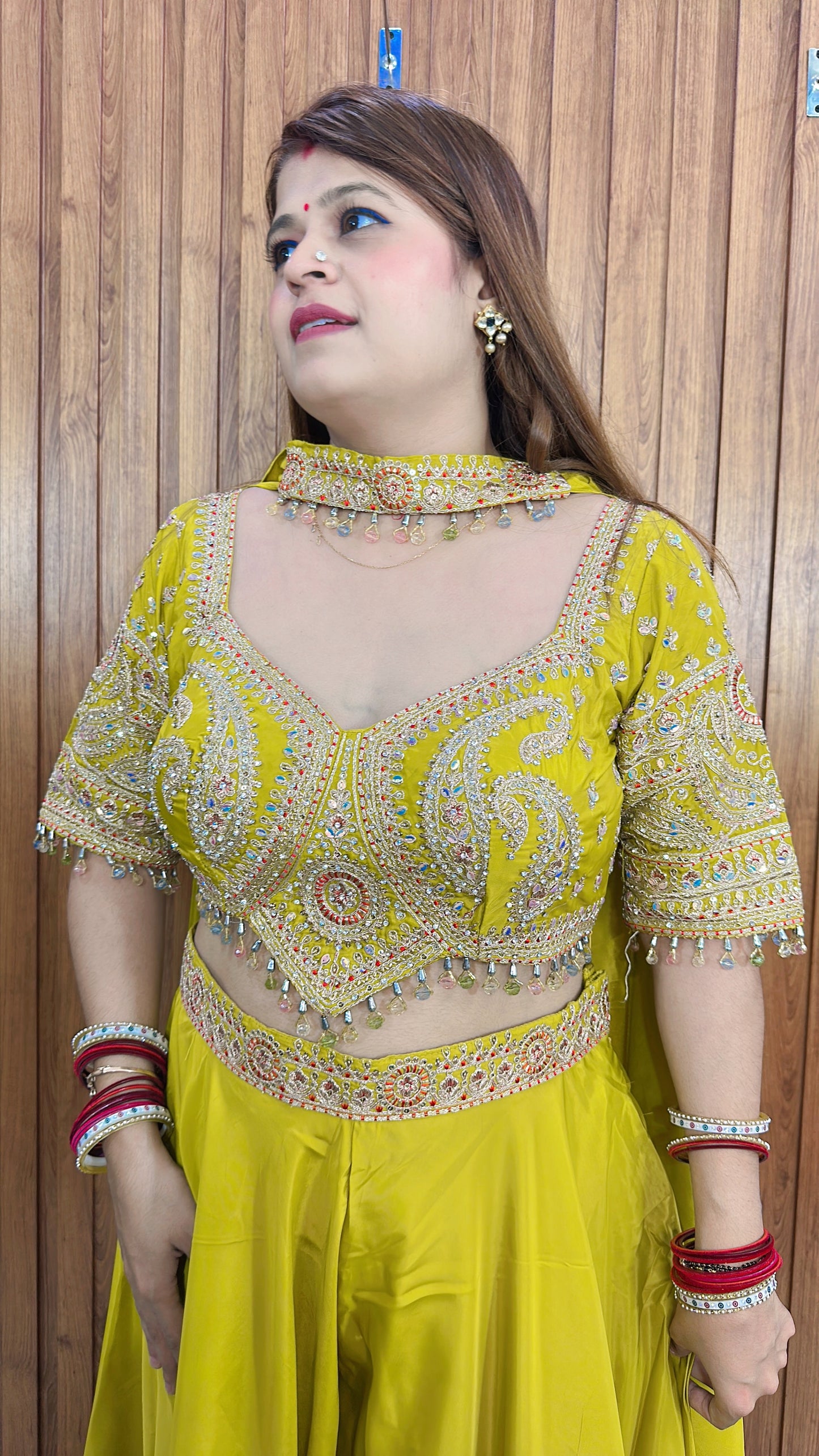 Sunshine Glow Blouse n Divider Sharara Set