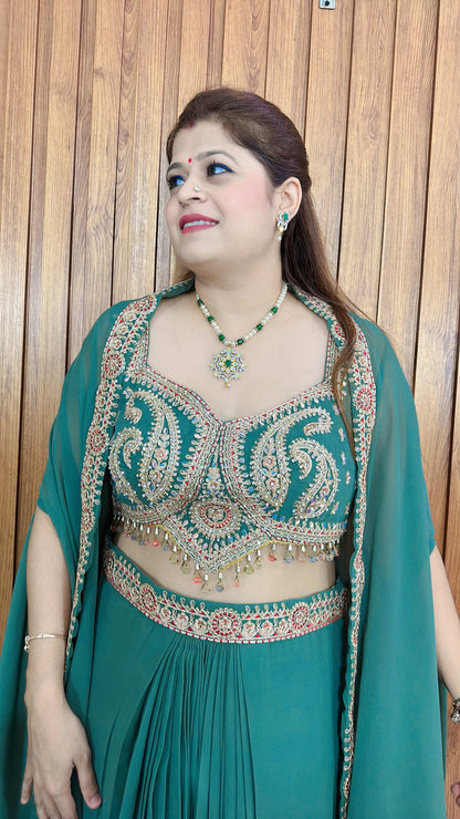 Premium pearl shrug dress