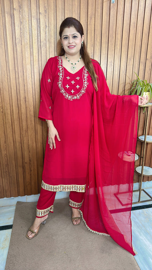 Mirror Handwork Georgette suit