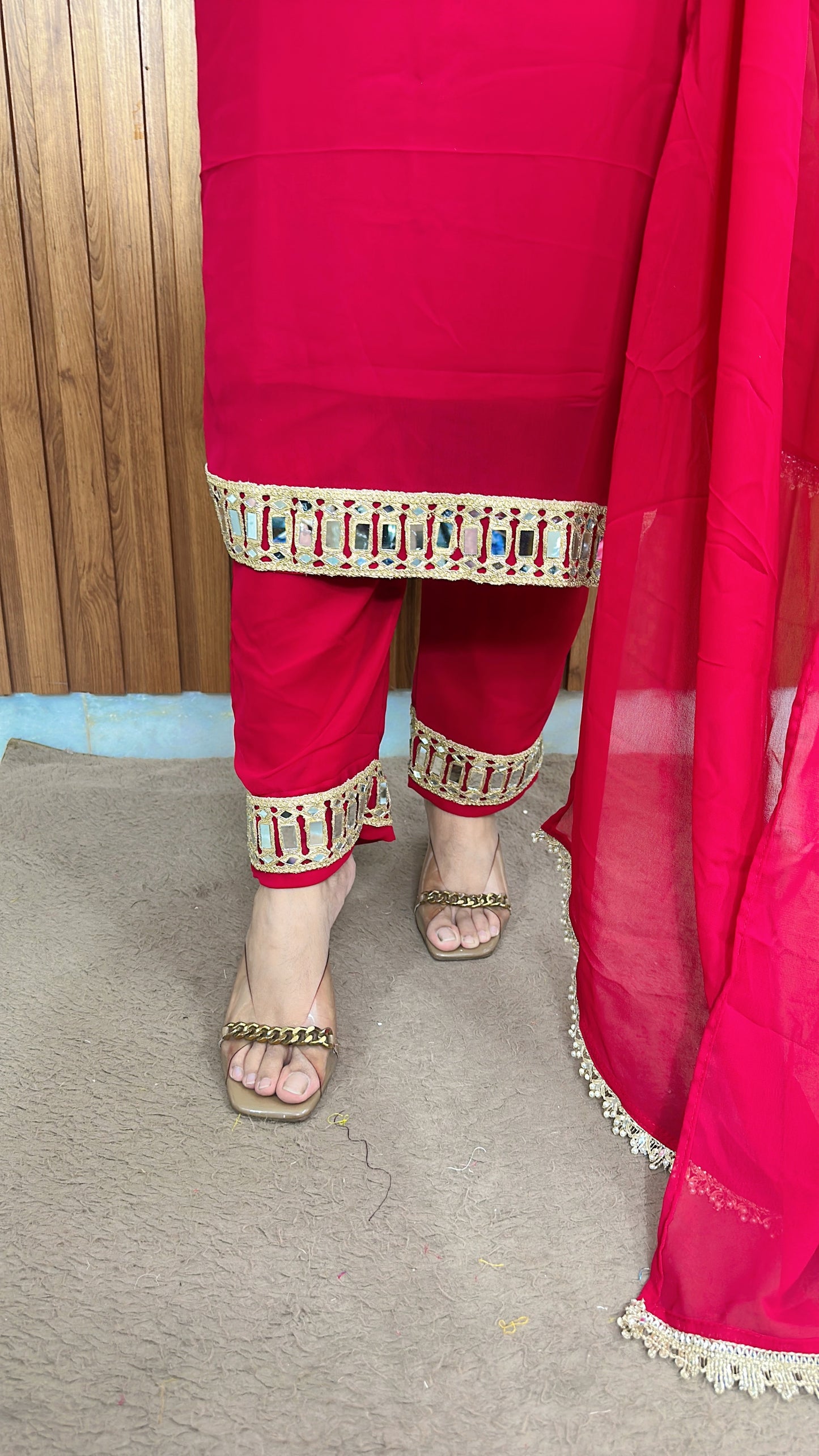 Mirror Handwork Georgette suit
