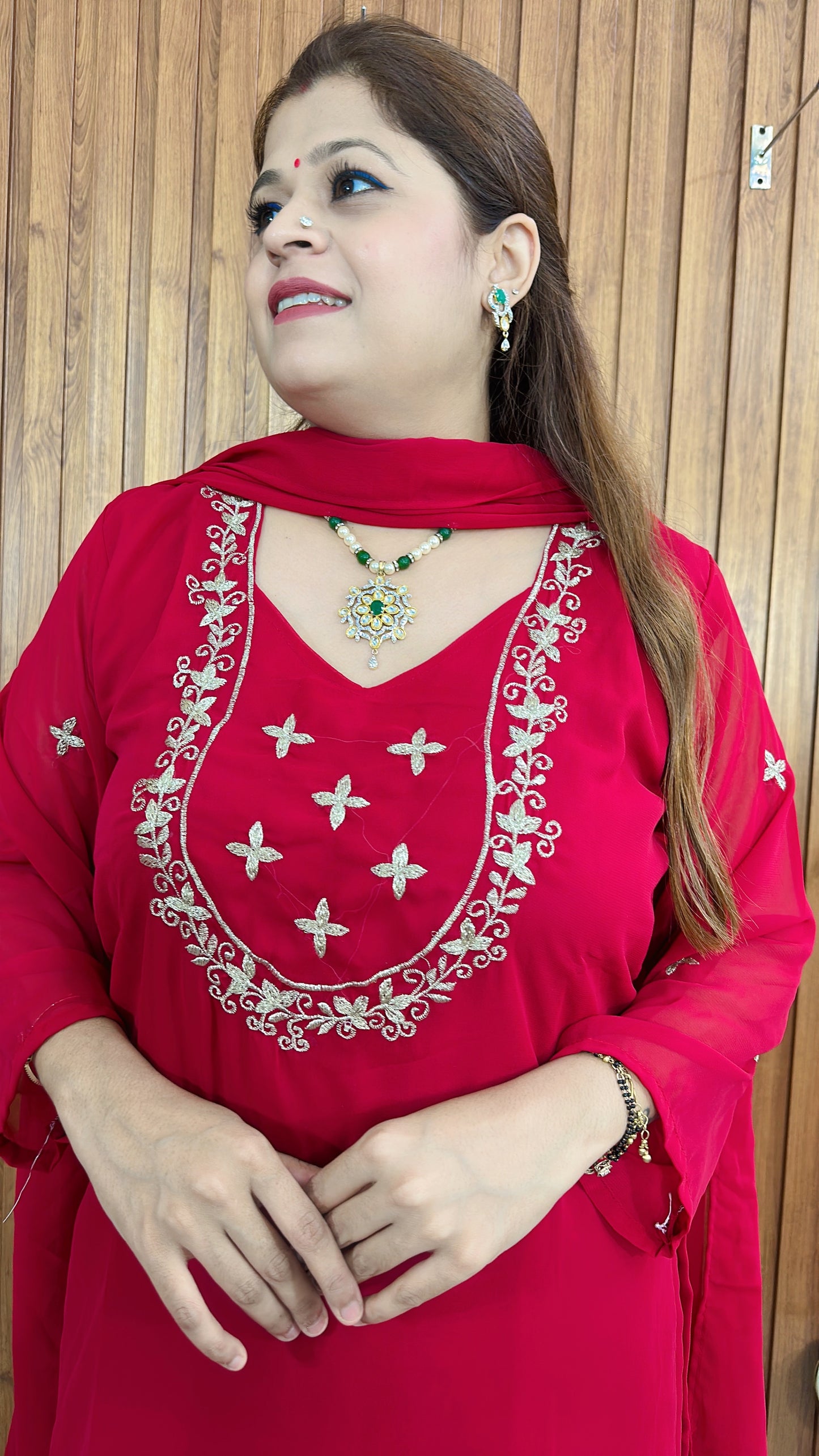 Mirror Handwork Georgette suit