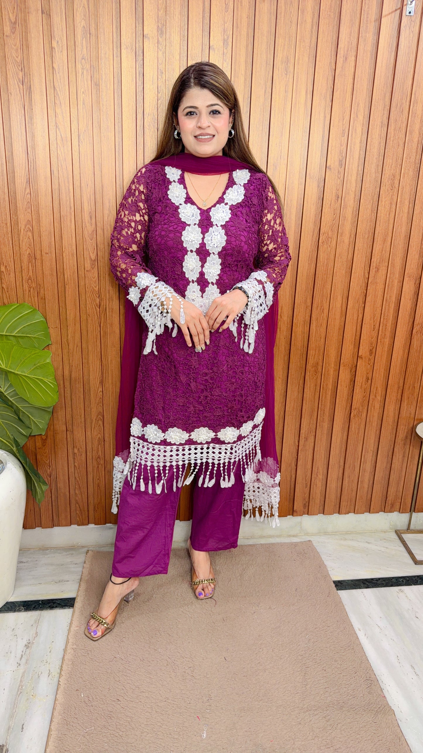 Premium Crochet Three Piece Suit