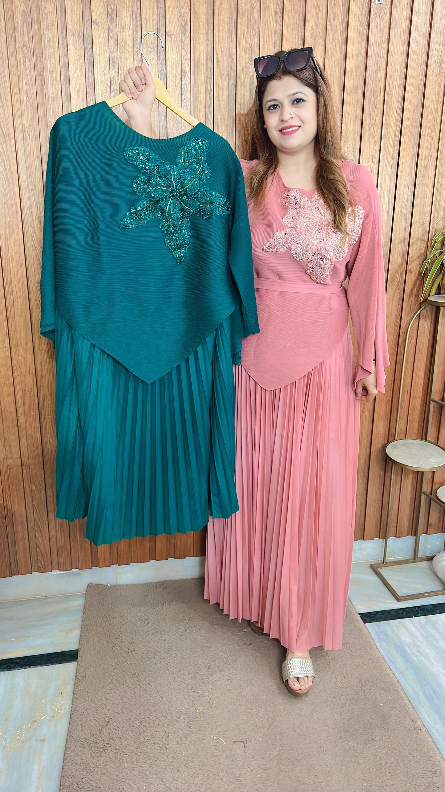 korean pleated skirt With Top