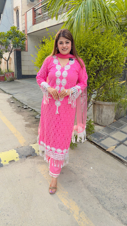 Premium Crochet Three Piece Suit