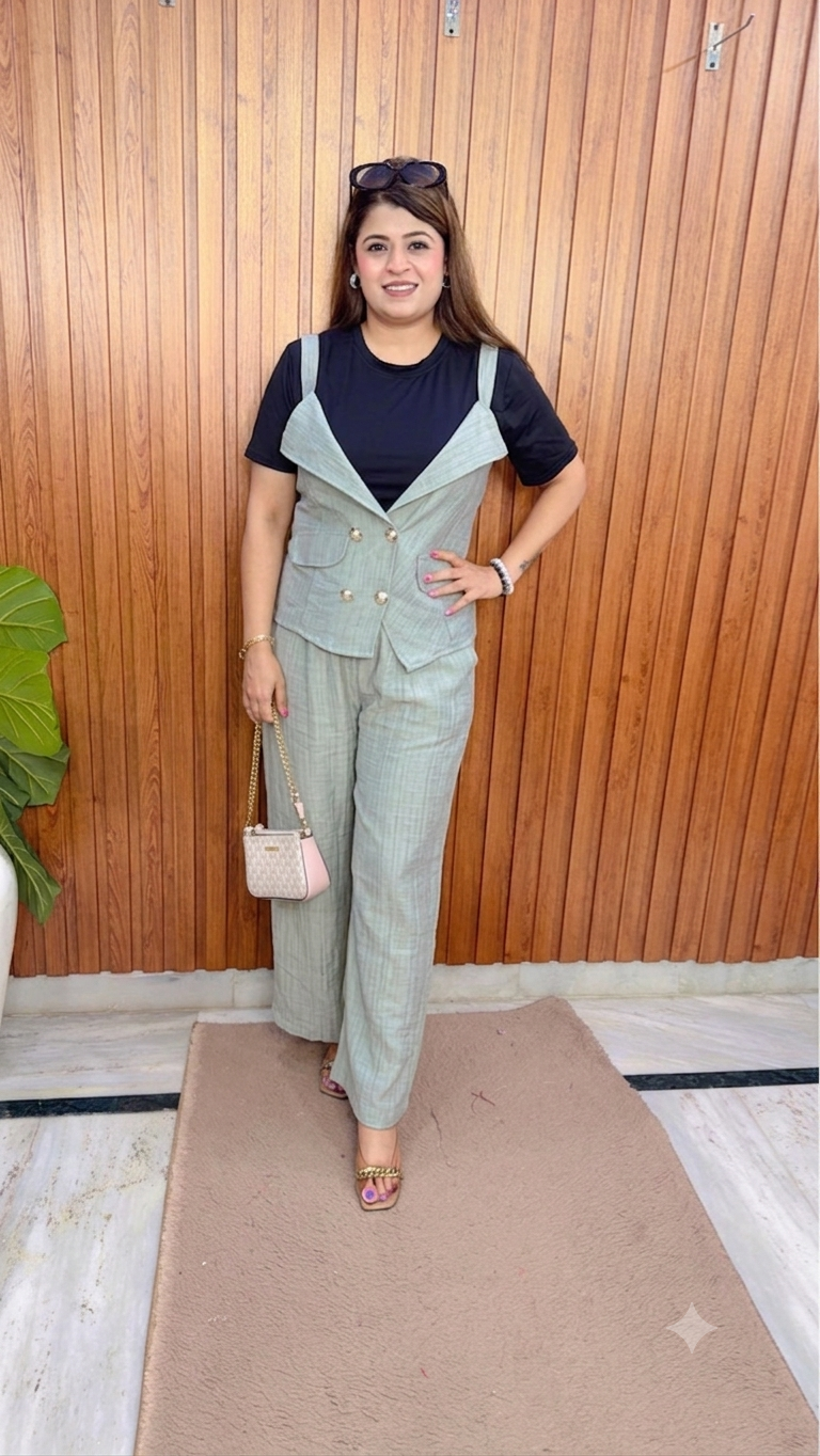 Zoe Linen Three Piece Coord Set