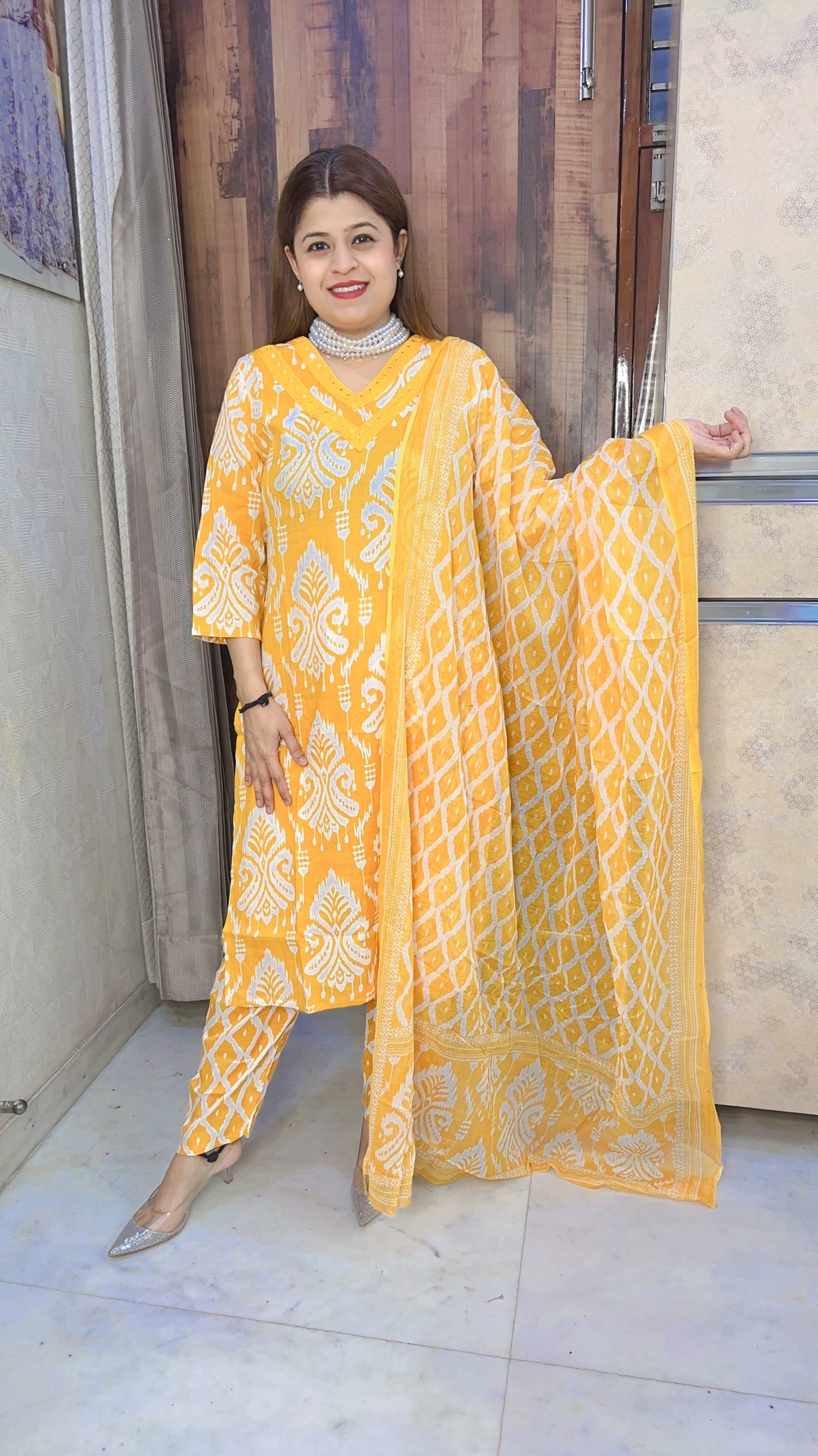 Azrak print cotton suit set