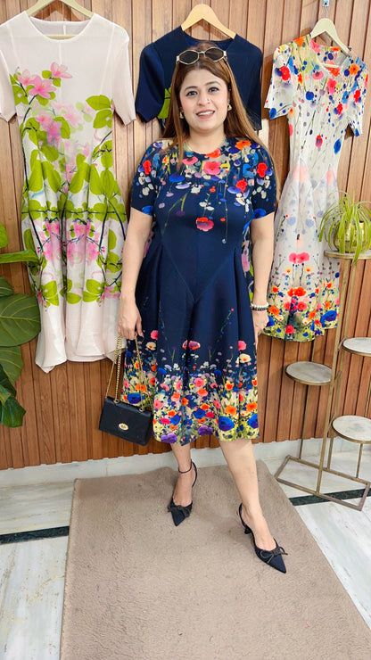 Korean Magic Floral Short Dress