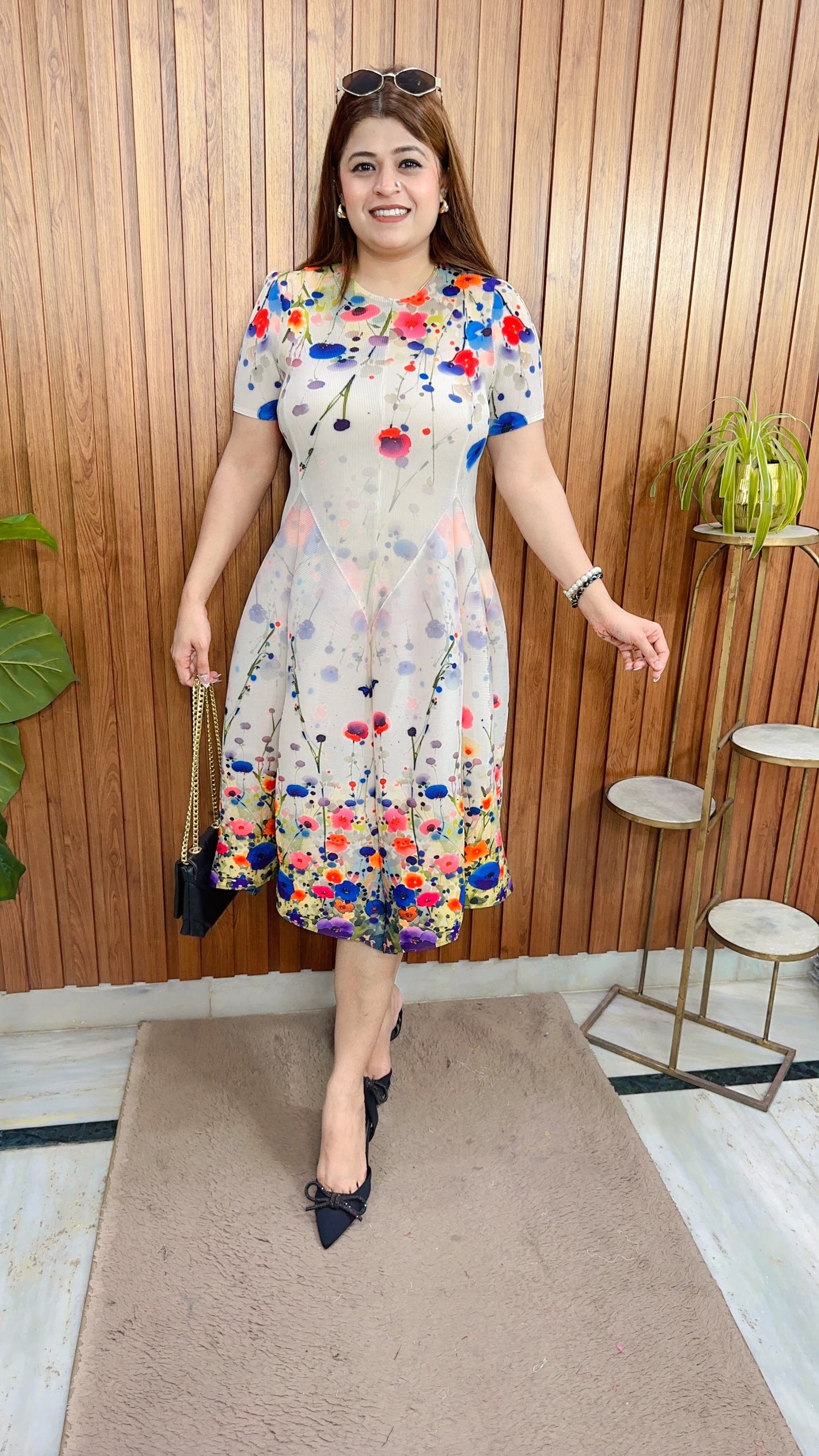 Korean Magic Floral Short Dress