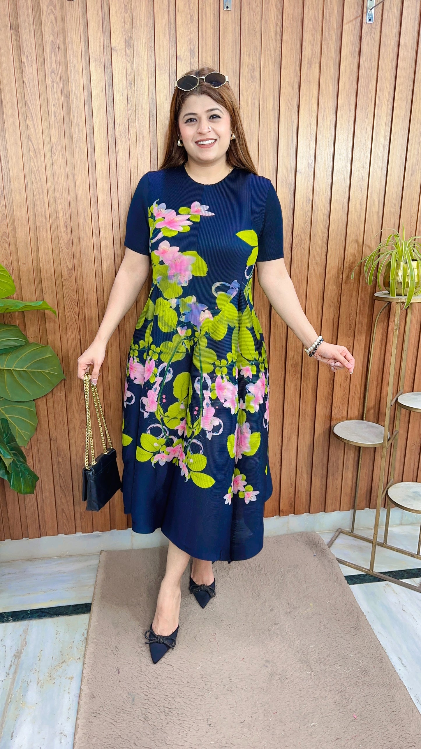 Korean Magic Floral Short Dress