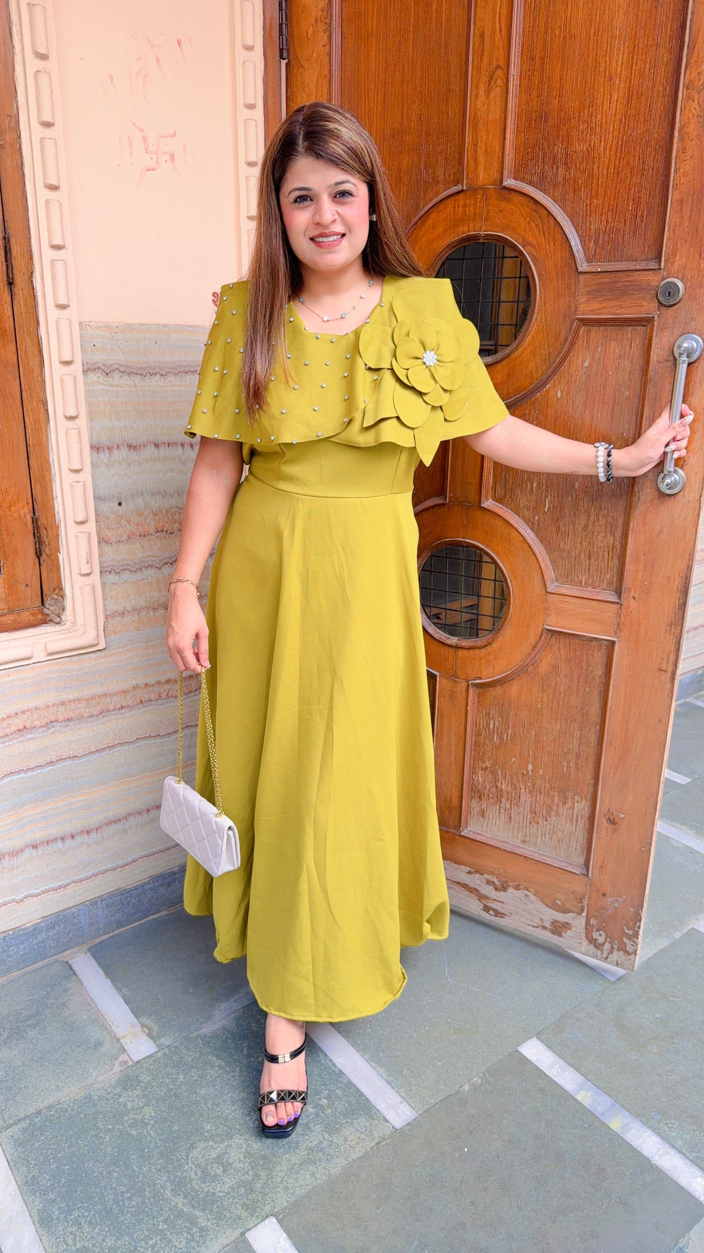 Stone Flower Imported Dress