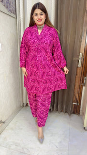 A line pure cotton coord set with belt