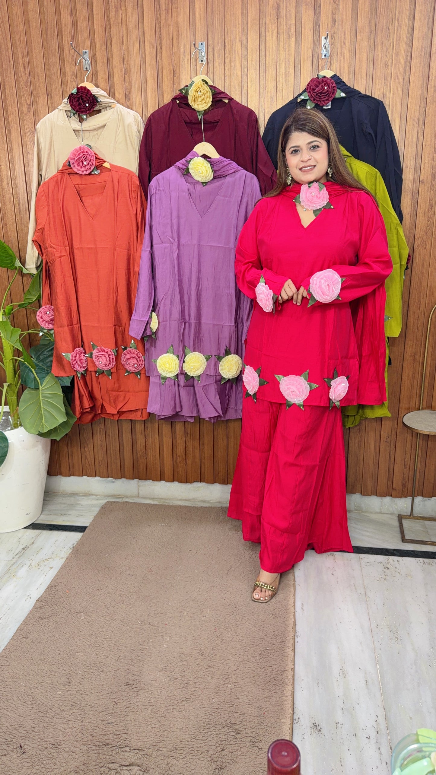 Organza Flower Three Piece Set