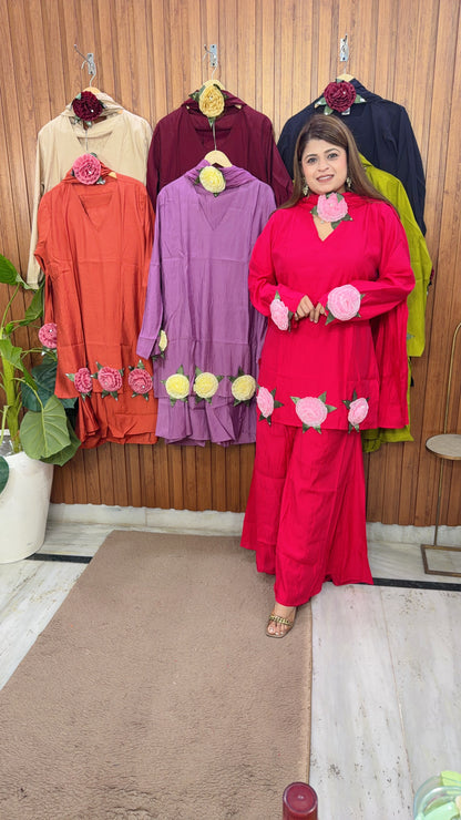 Organza Flower Three Piece Set