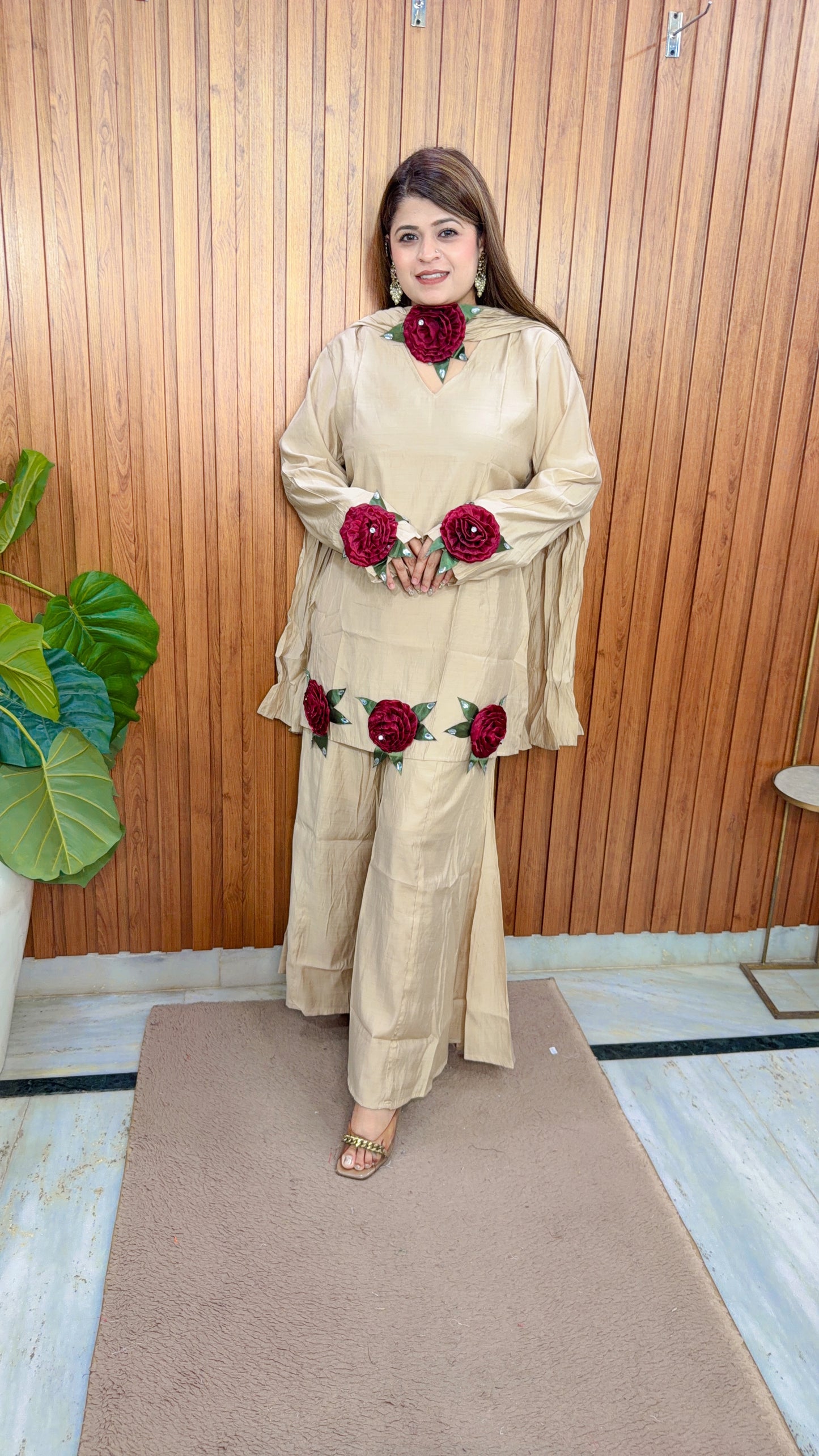 Organza Flower Three Piece Set