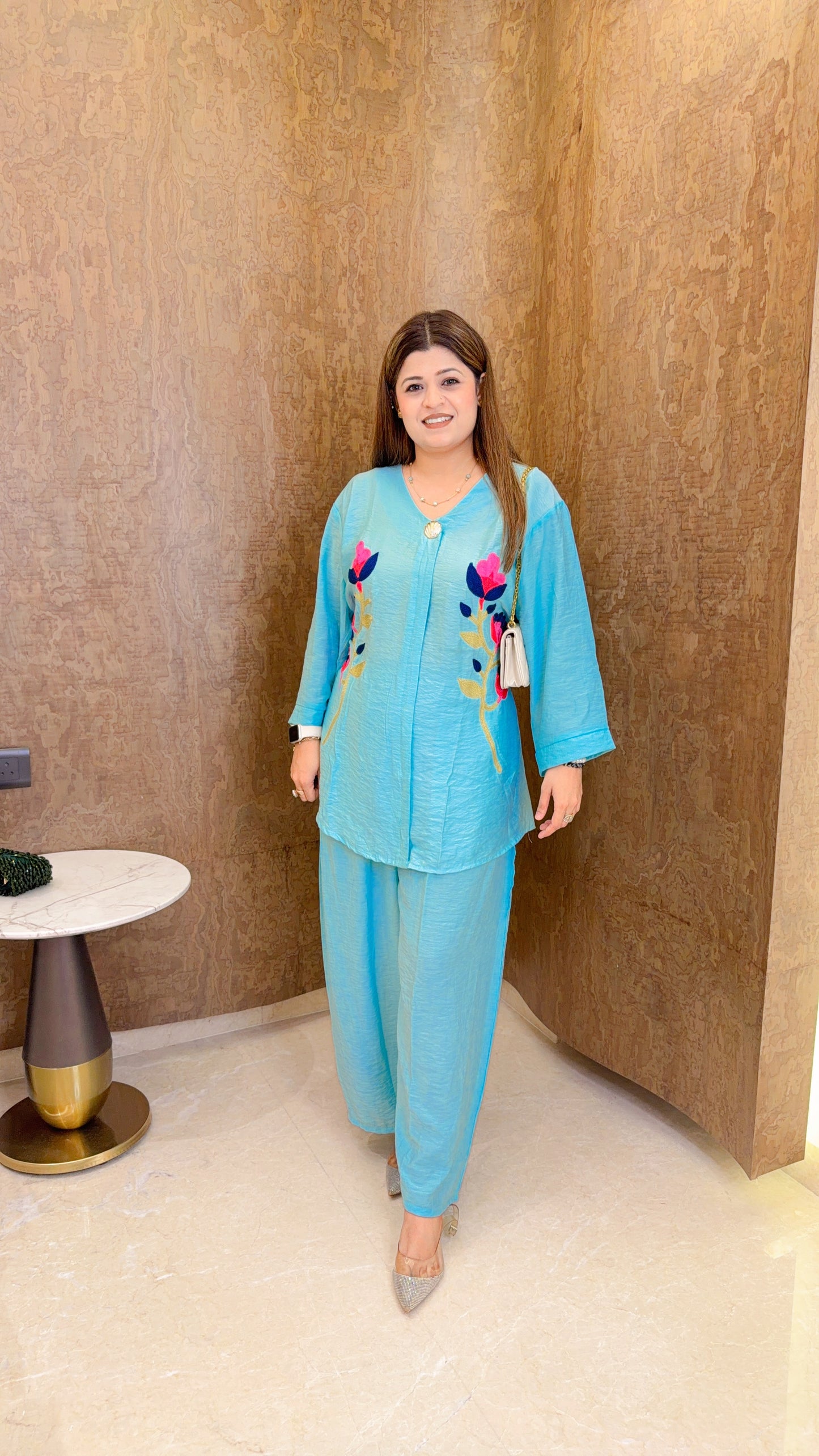 Tulip Flower Cotton Linen Coord Set