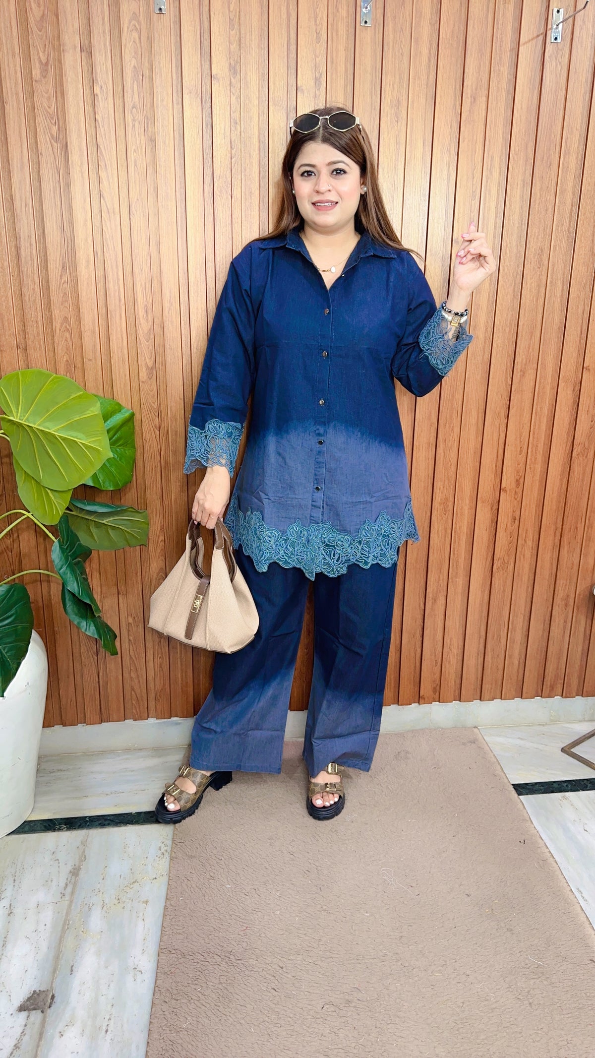 Daiva Denim Two Piece Coord set