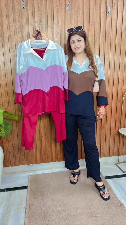 Cotton ribbed coord set