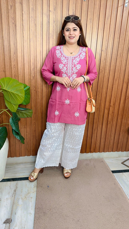 Lakhnavi Embroidery Two Piece Set
