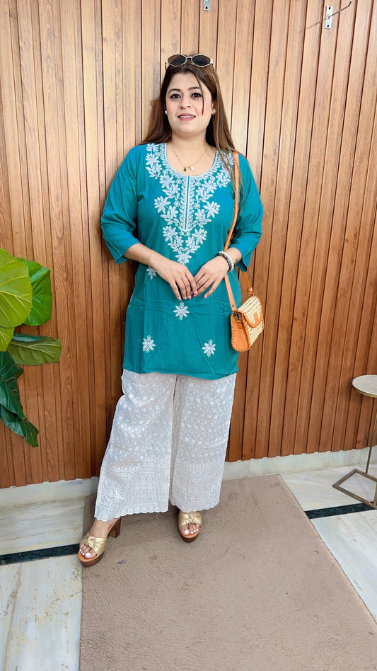 Lakhnavi Embroidery Two Piece Set