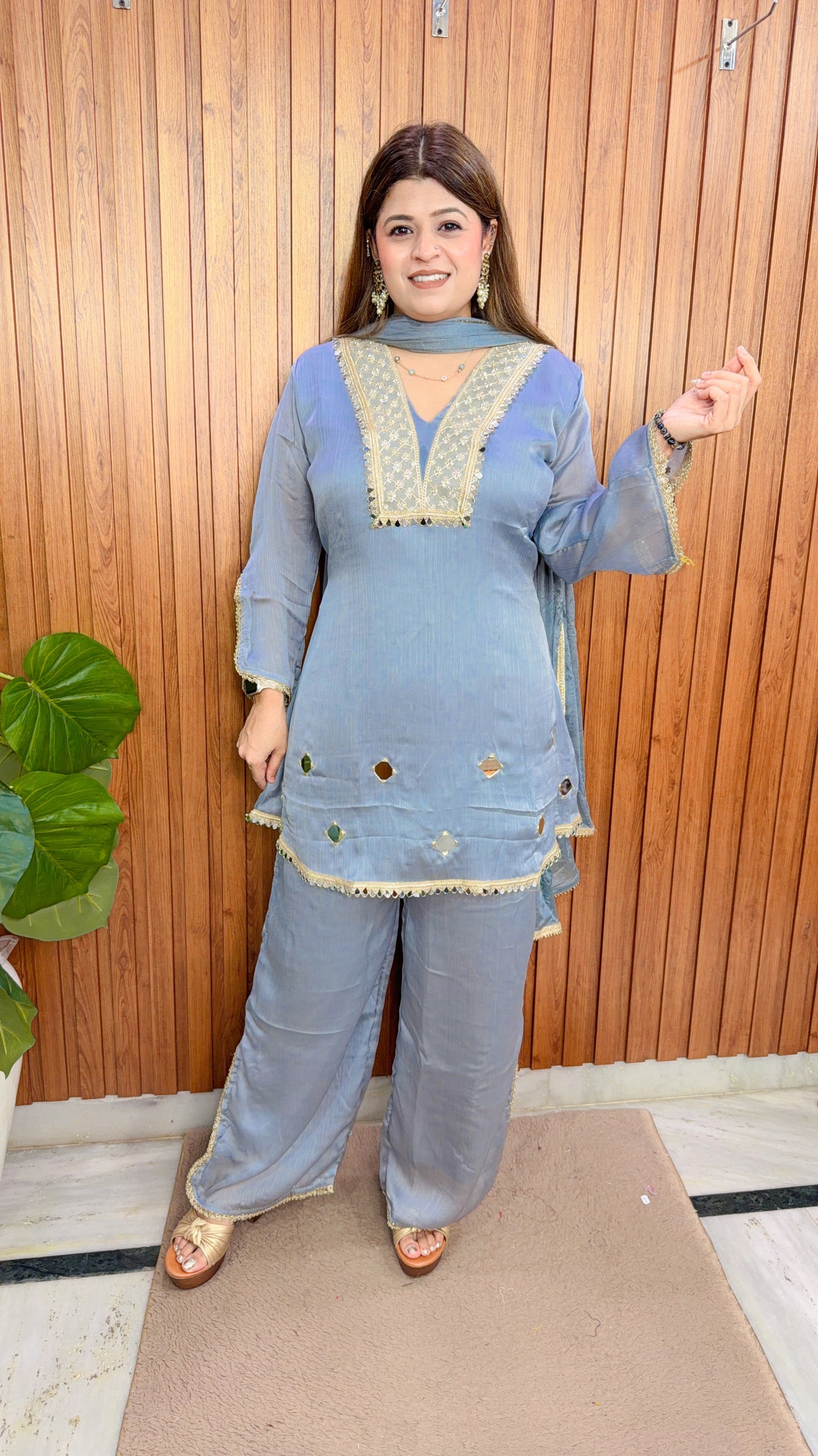 Heavy neck three piece suit set