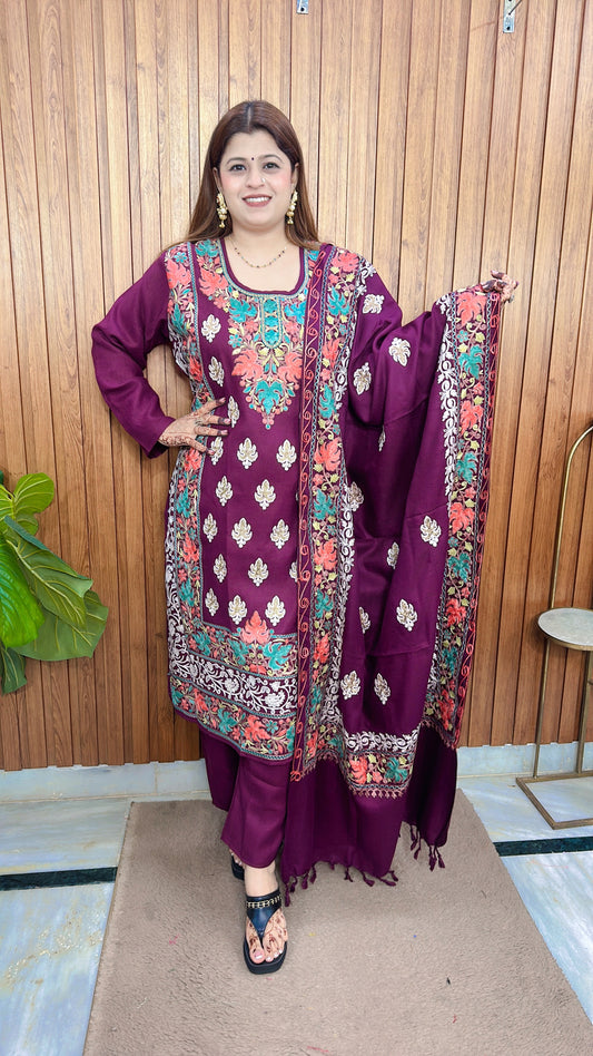 Kashmiri pashmina suit set